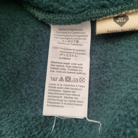 Madewell Polartec Fleece Half Zip Jacket Pullover Sweatshirt Green Size Small - Picture 4 of 6